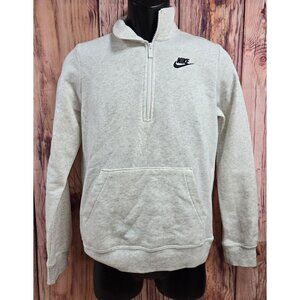 Nike Womens XS Heather Gray Quarter-Zip Pullover Sweatshirt